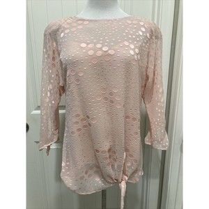 Vintage Andree Gaye The Shirt Off My Back Top Tie Waist Sleeves SZ L Part Lined